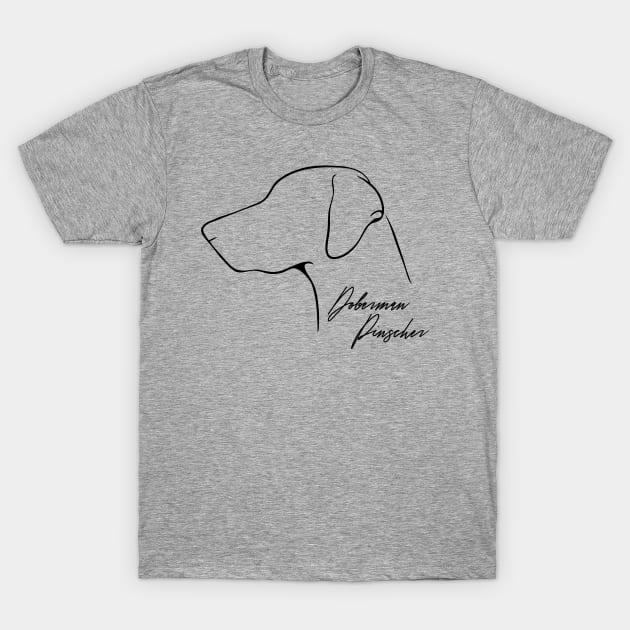 Proud Doberman Pinscher profile dog lover T-Shirt by wilsigns